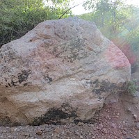 Boulders interpreted to be from Cacharamba, more studies are required